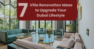 Modern villa renovation in Dubai featuring luxury interiors by Deco Wood Renovation