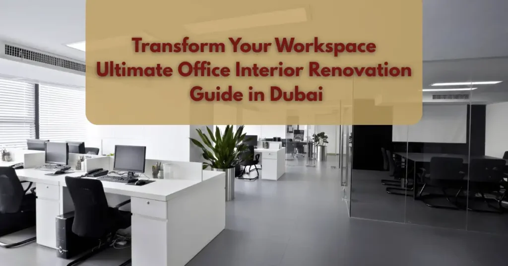 Modern Dubai office interior after professional renovation with wood accents and ergonomic design