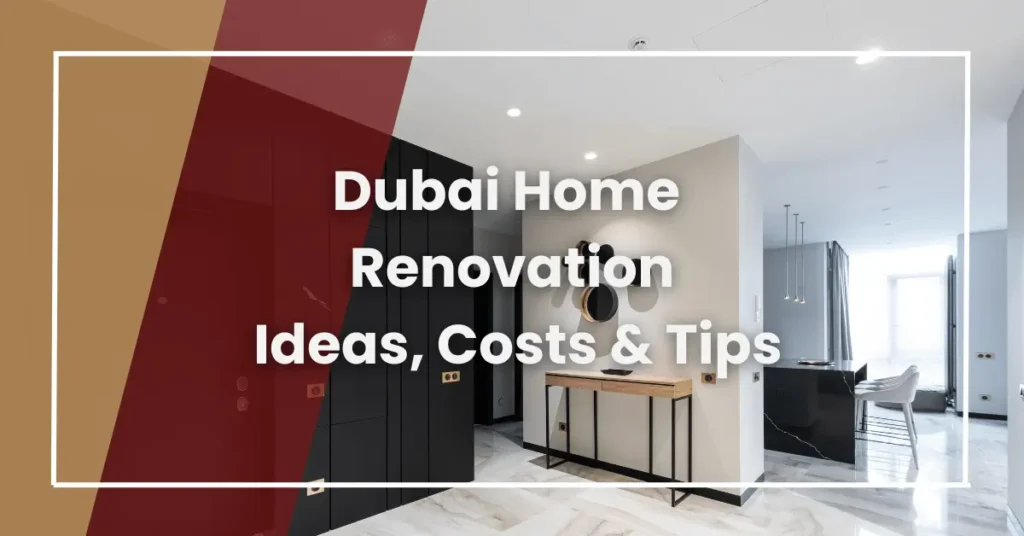 Modern Dubai living room after home renovation featuring stylish finishes