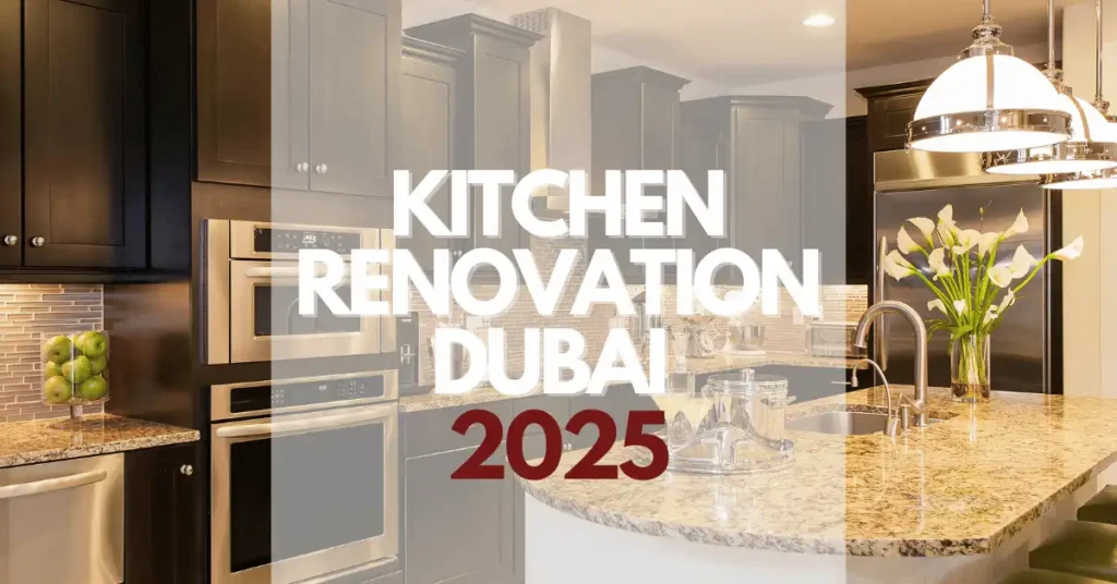 Modern Dubai kitchen after stylish renovation showcasing new cabinetry and countertops